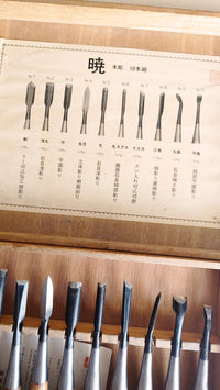 Set de ciseaux de gravure japonais "Horisei Tzumi" 10 pièces