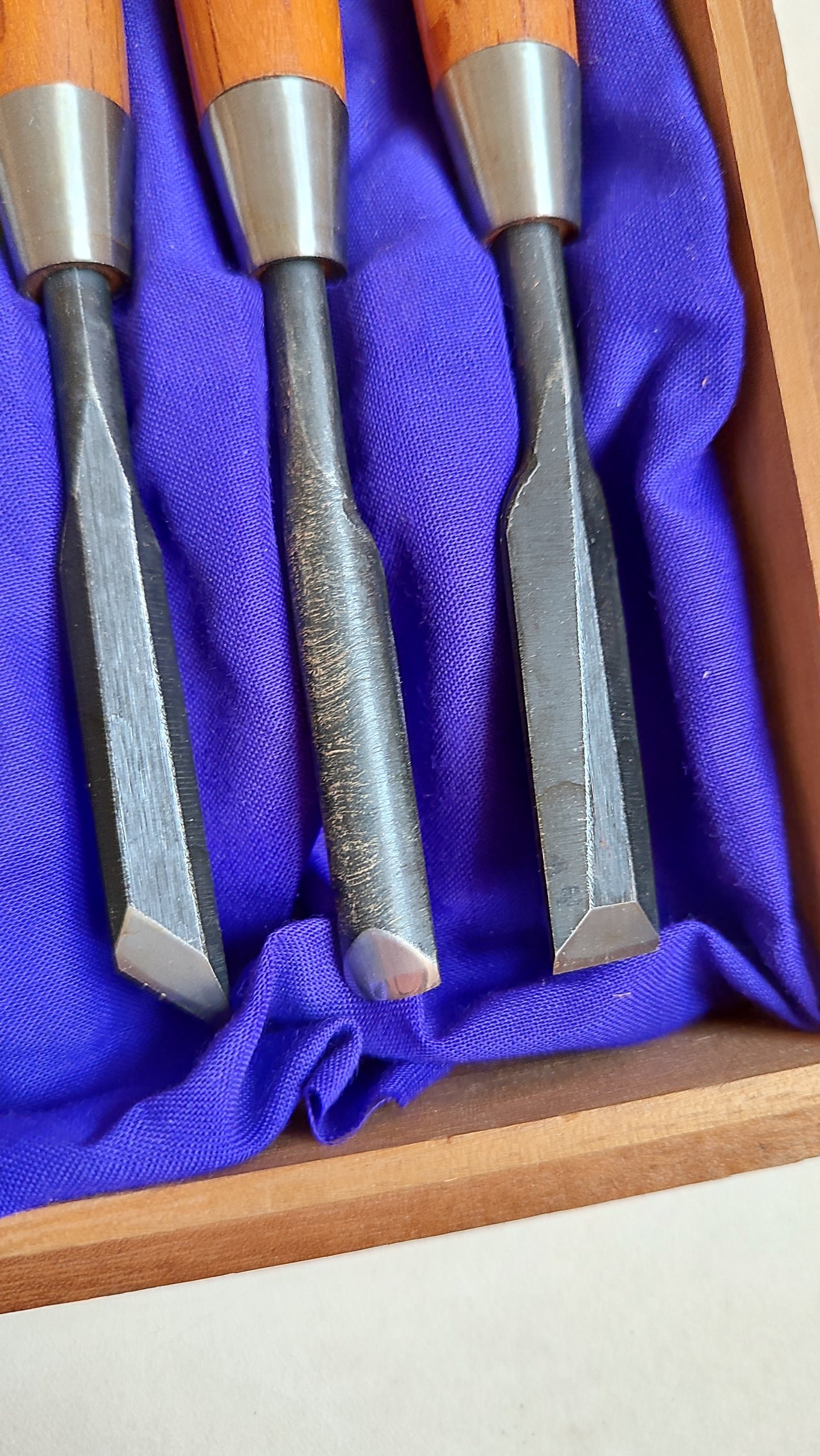 Rare set de ciseaux de gravure japonais "Horisei Tzumi"