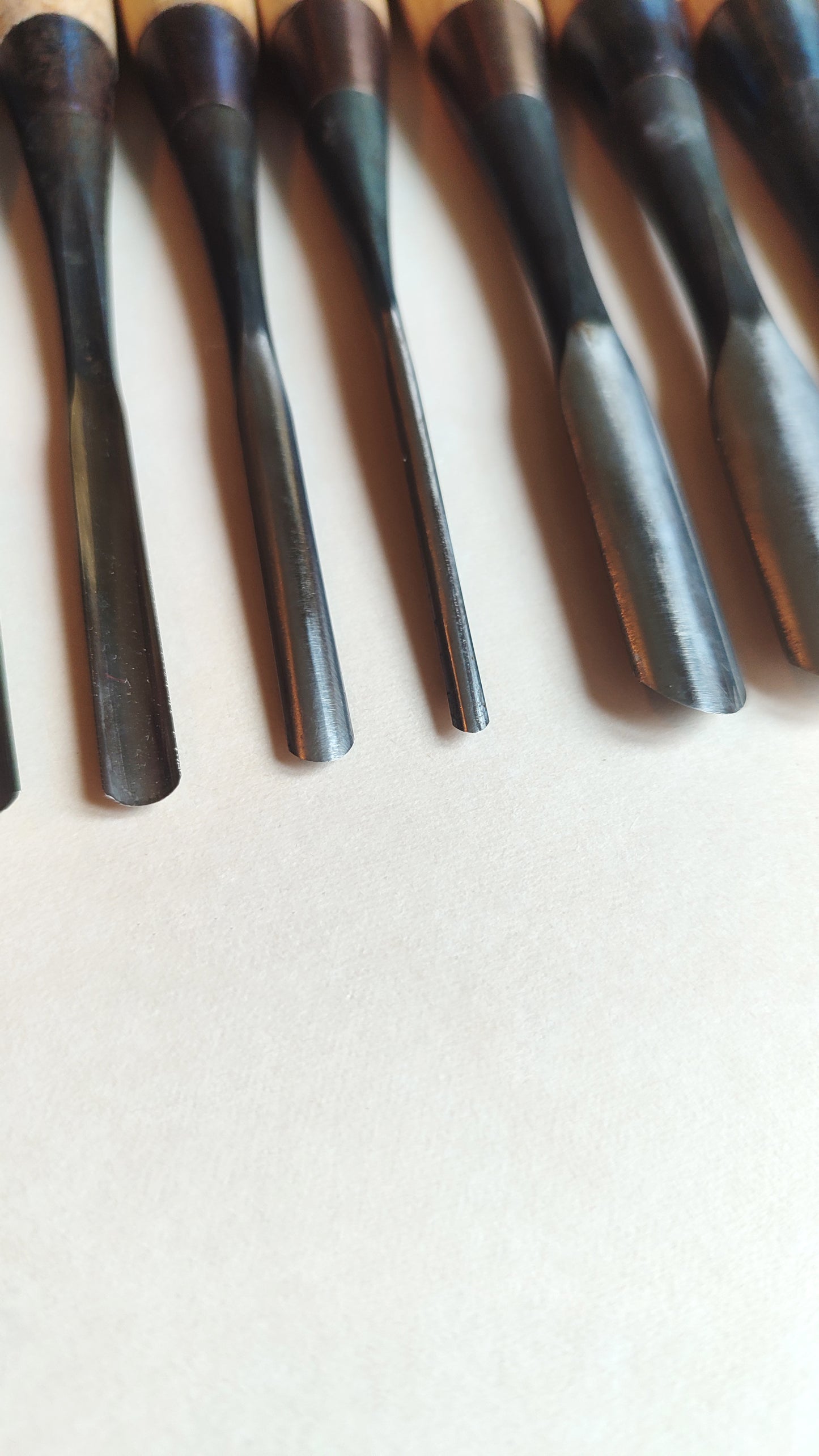 Set de ciseaux de sculpture japonais "Maru nomi" 13 pièces "Kunihide"