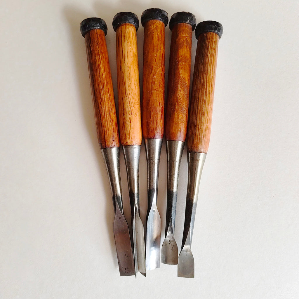 Set de ciseaux de gravure japonais "Daishin" 5 pièces
