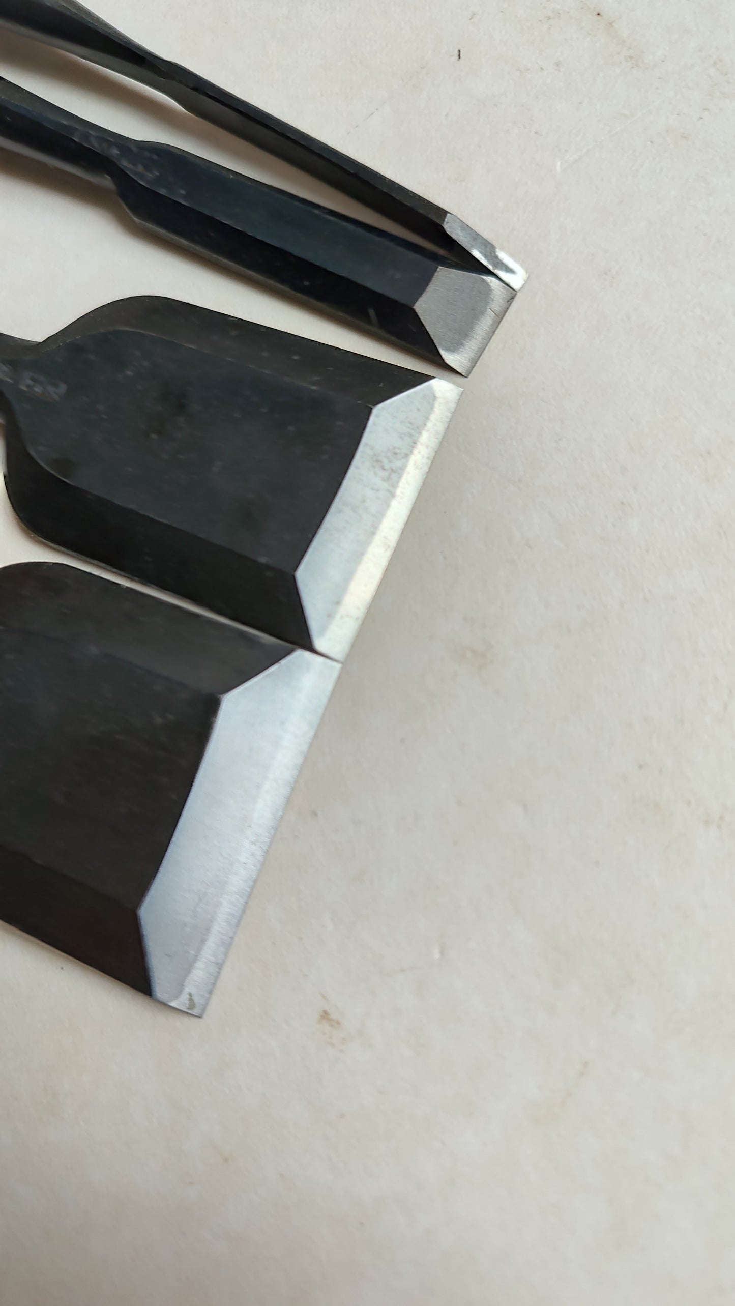 Raro juego de tijeras japonesas del gremio de Tokio "Oire Nomi" 3, 12, 36, 42 mm "Masahiko"