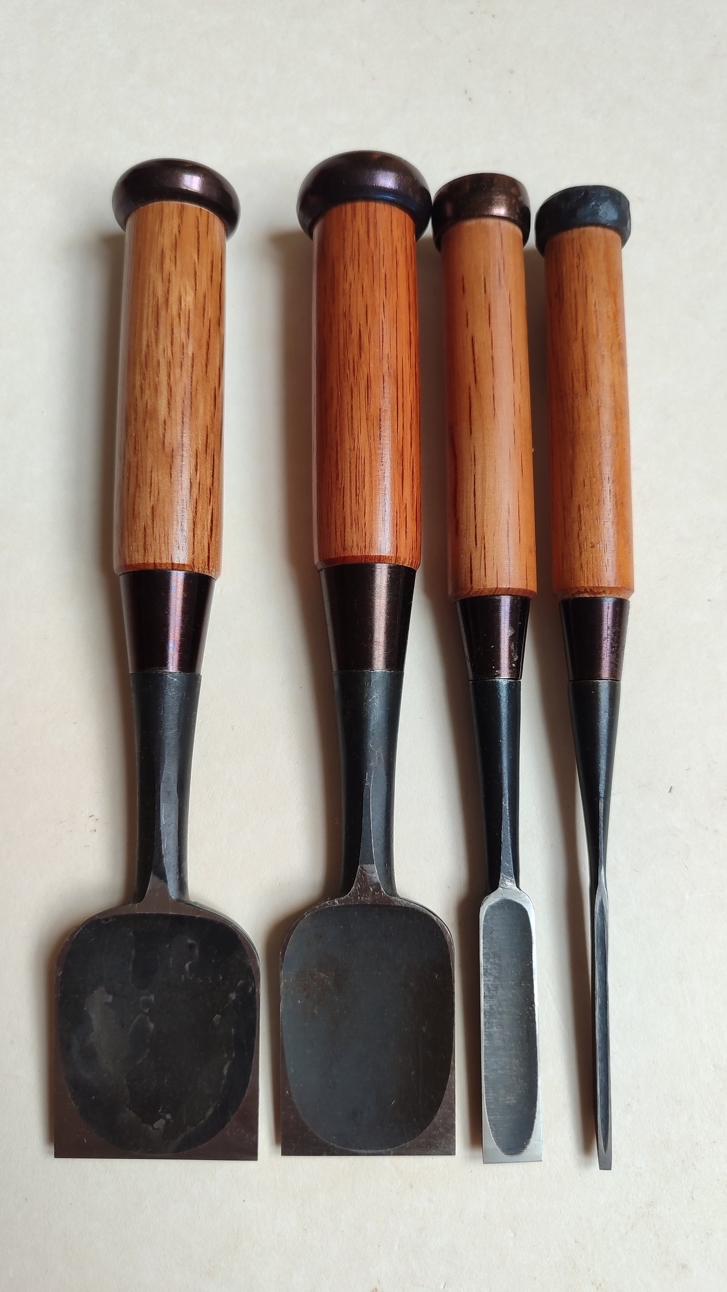 Raro juego de tijeras japonesas del gremio de Tokio "Oire Nomi" 3, 12, 36, 42 mm "Masahiko"