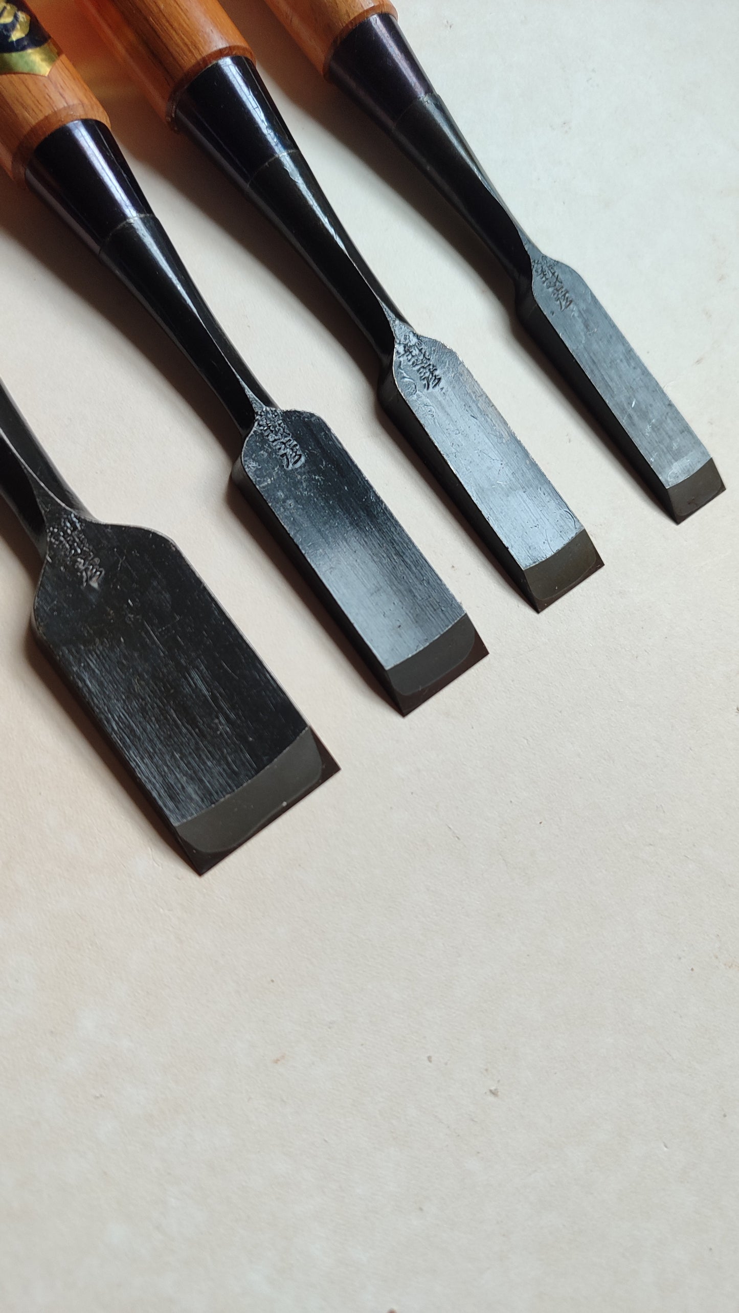 Quatuor de ciseaux japonais premium "Oire Nomi" 15, 18, 21, 30mm "Koshihiko"
