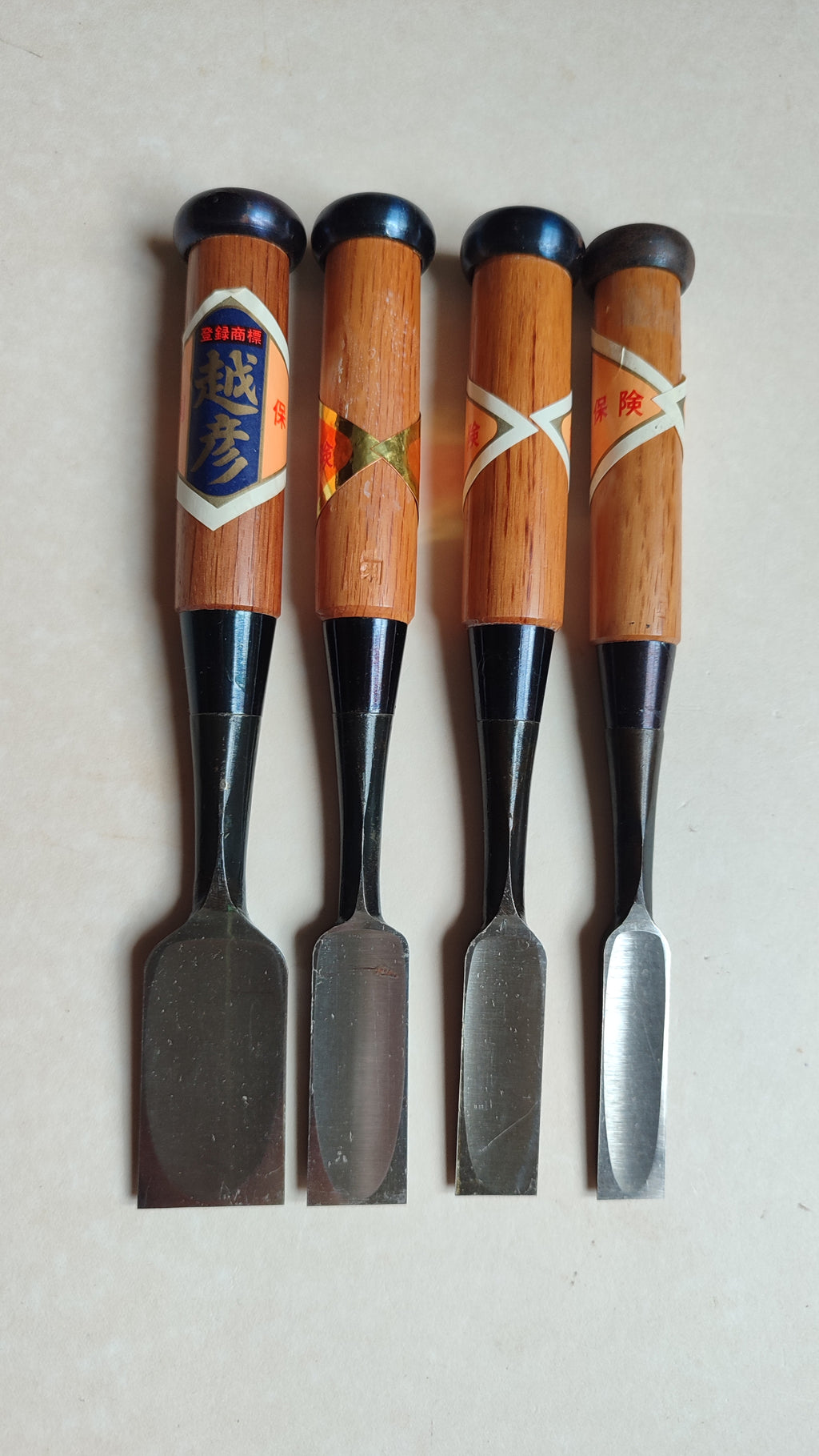 Quatuor de ciseaux japonais premium "Oire Nomi" 15, 18, 21, 30mm "Koshihiko"