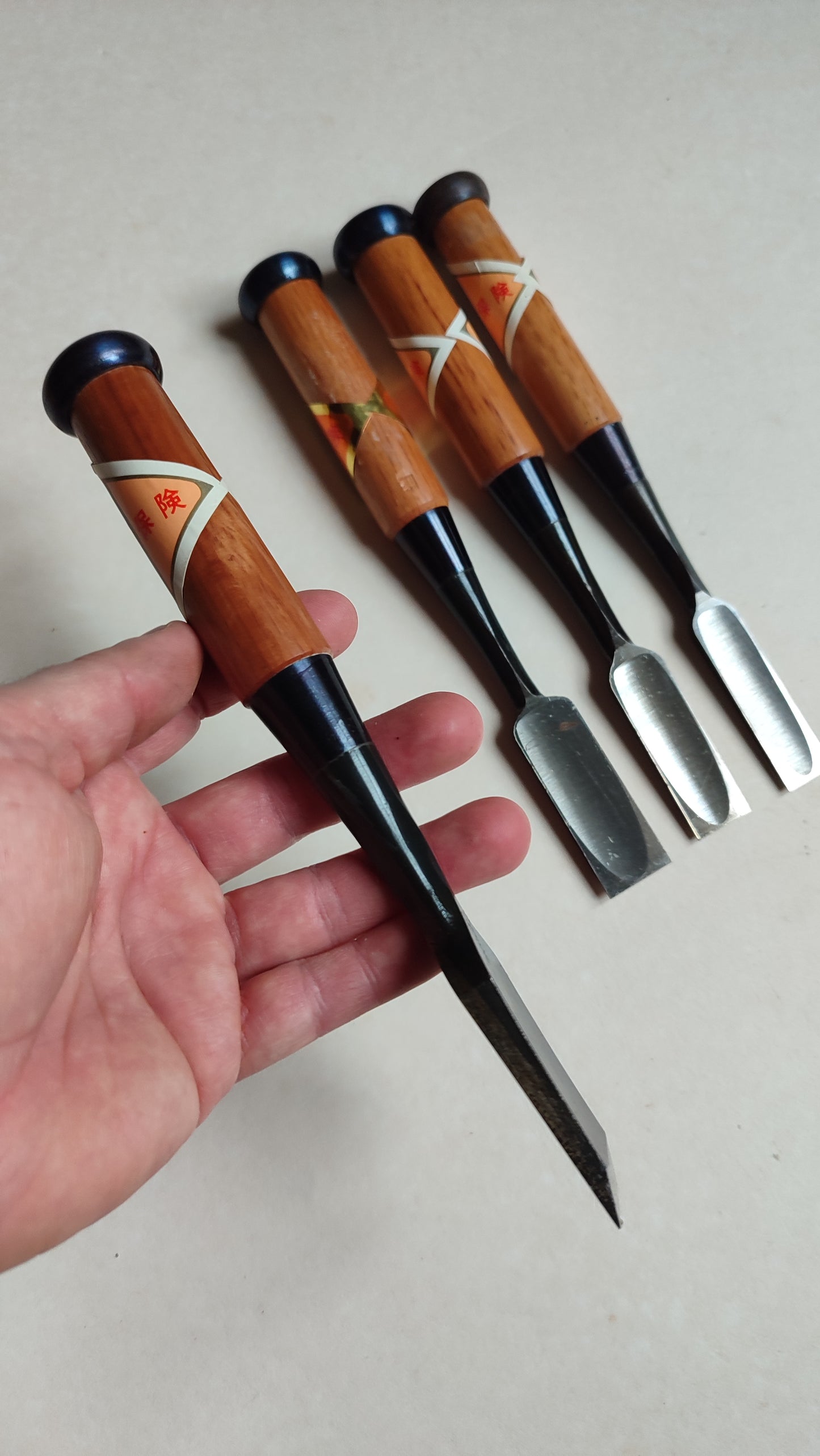 Quatuor de ciseaux japonais premium "Oire Nomi" 15, 18, 21, 30mm "Koshihiko"