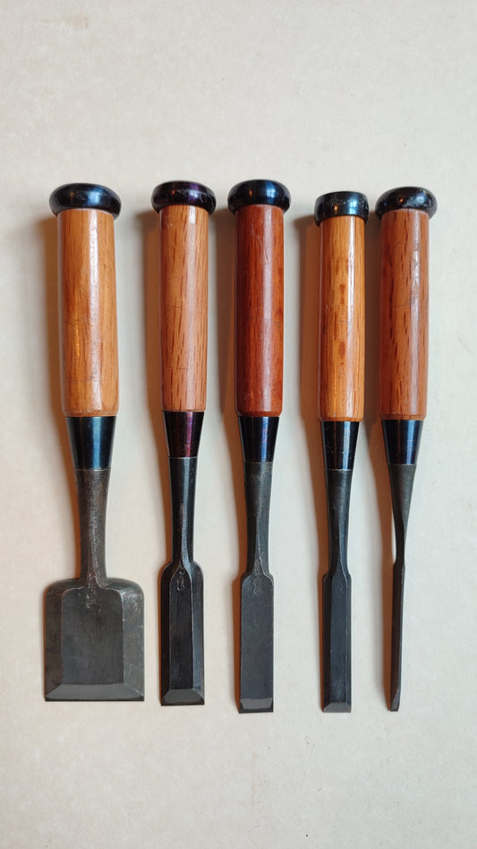 Raro juego de tijeras japonesas del gremio de Tokio "Oire Nomi" 3, 12, 36, 42 mm "Masahiko"
