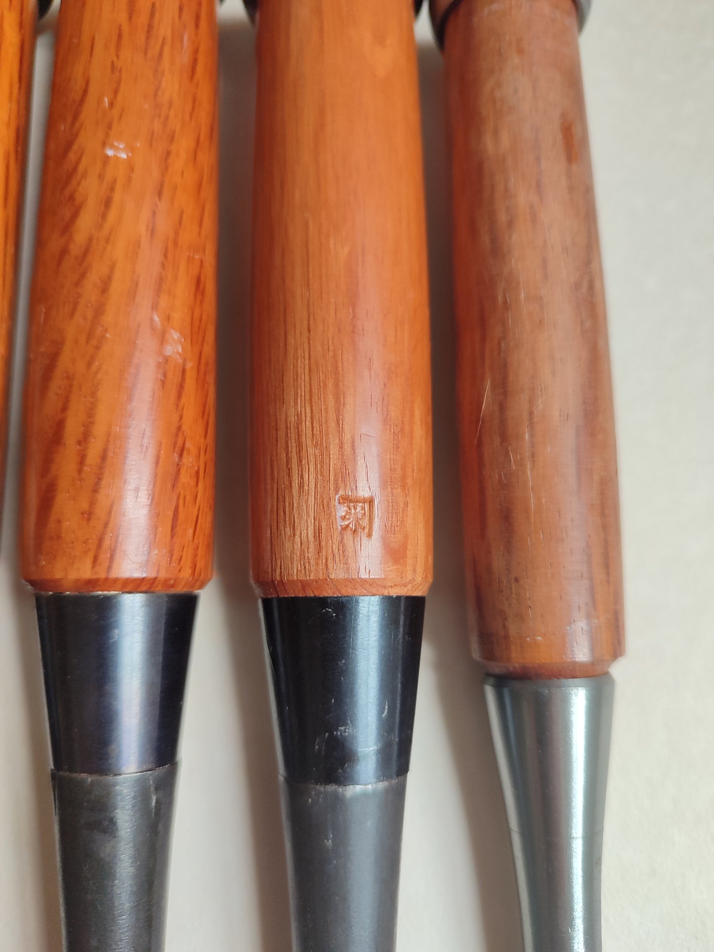 Set Varié de 5 Ciseau Japonais Vintage "Tataki Nomi" 15, 18, 30, 36, 42, 48mm