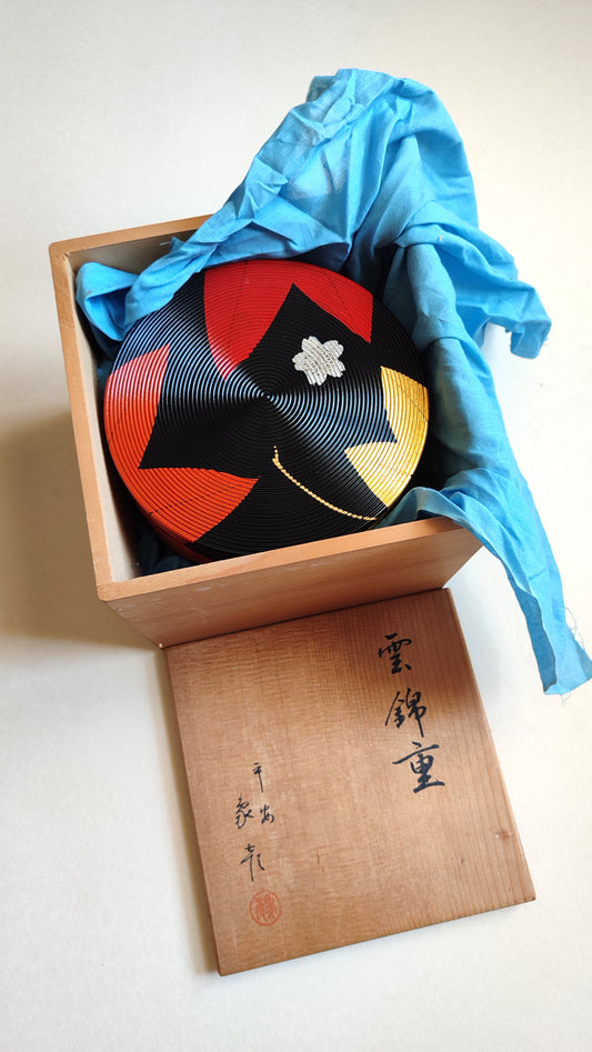Coffret en laque japonaise "Jubako" fabriqué Zohiko Unkinju à Kyoto