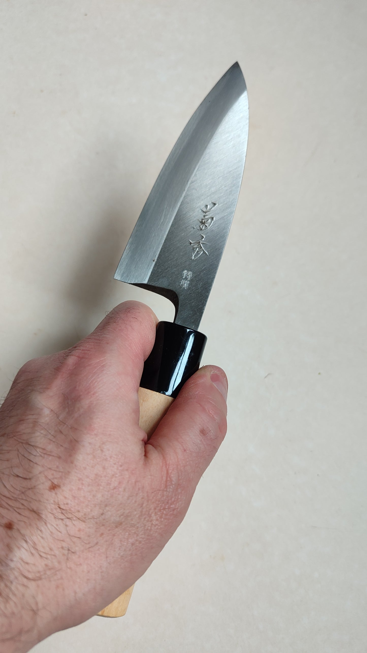 Petit couteau de cuisine japonais "Ai-Deba" 120mm "Kikuhide" gaucher