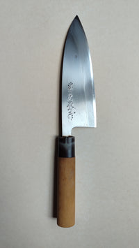 Magnifique couteau de cuisine japonais vintage "Deba" 165mm "Fujijiro"