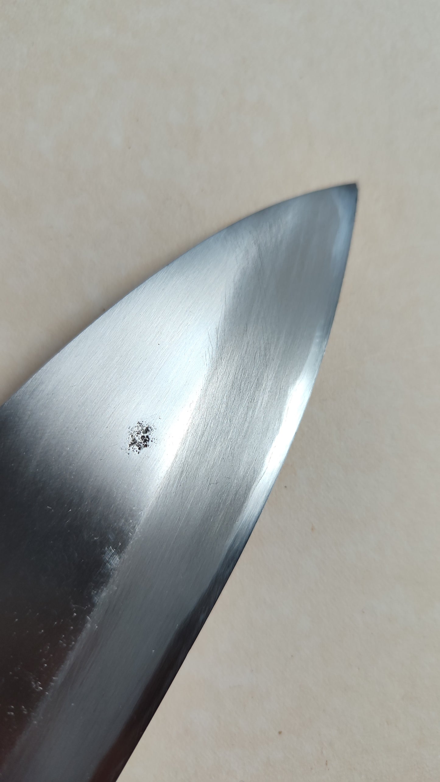 Magnifique couteau de cuisine japonais vintage "Deba" 165mm "Fujijiro"
