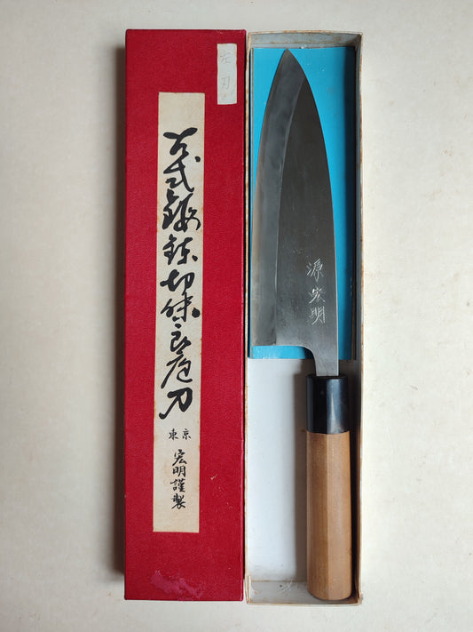Couteau de cuisine japonais vintage "Deba" 180mm "Minamoto" gaucher