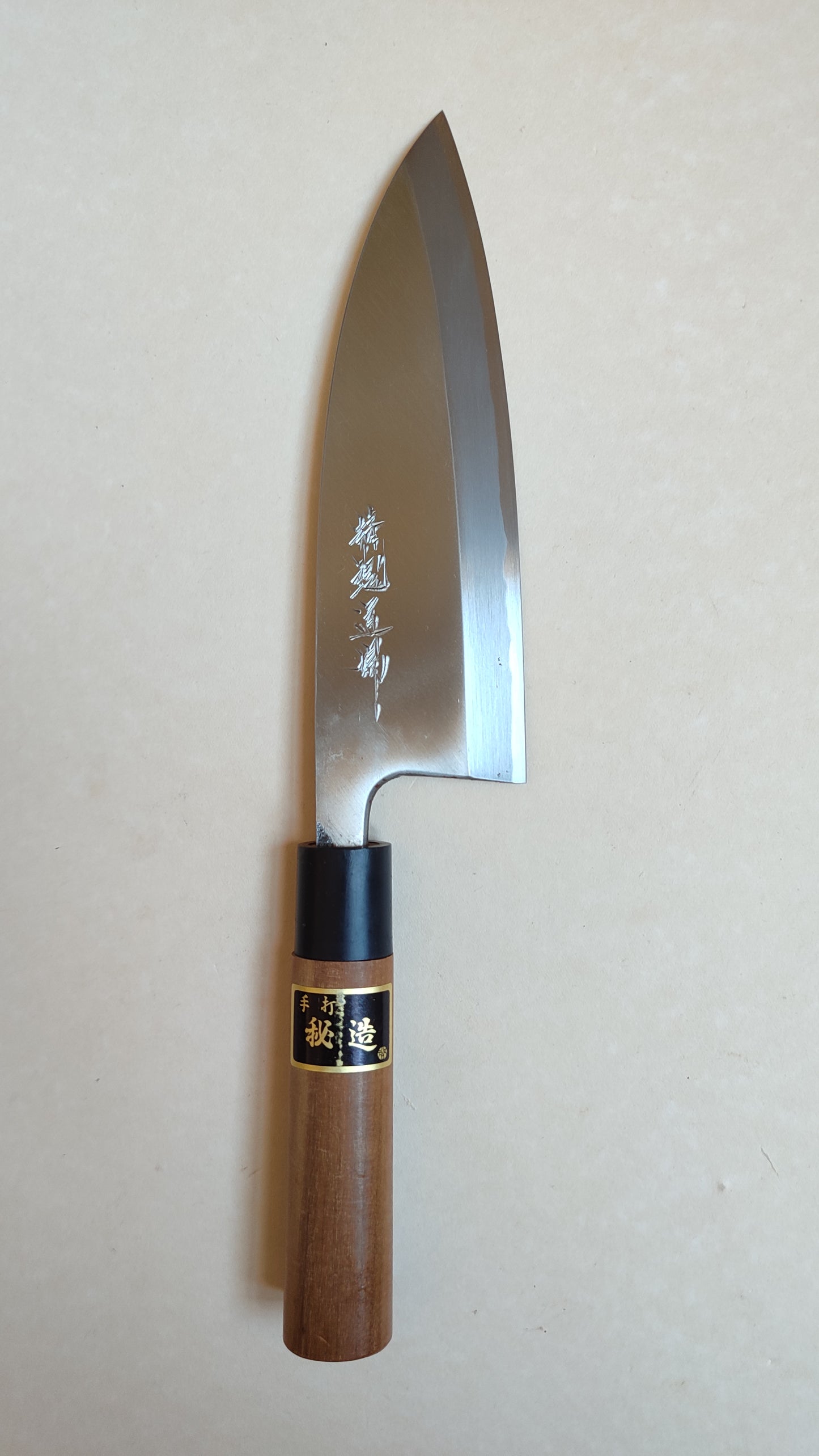 Magnifique couteau de cuisine japonais vintage "Deba" 165mm "Seikon"
