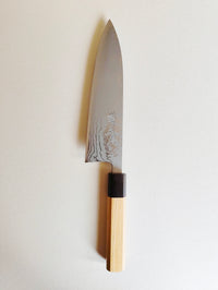 Magnifique couteau de cuisine japonais "Gyuto" 180mm White steel "Shiro kamo"
