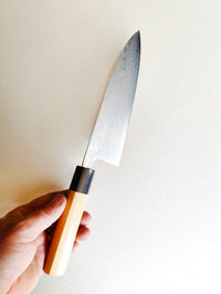 Magnifique couteau de cuisine japonais "Gyuto" 180mm White steel "Shiro kamo"