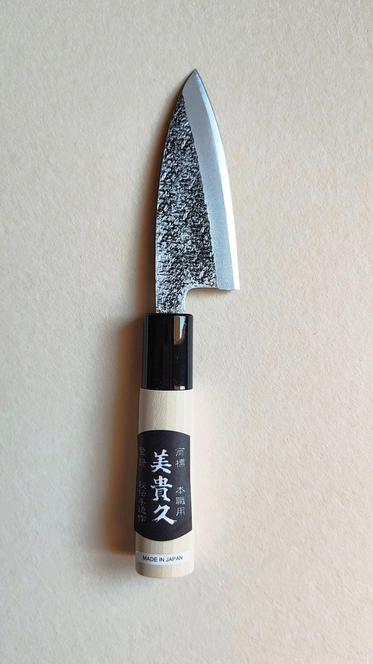 Couteau de cuisine japonais "Ko-deba" 90mm "Tsuchime"