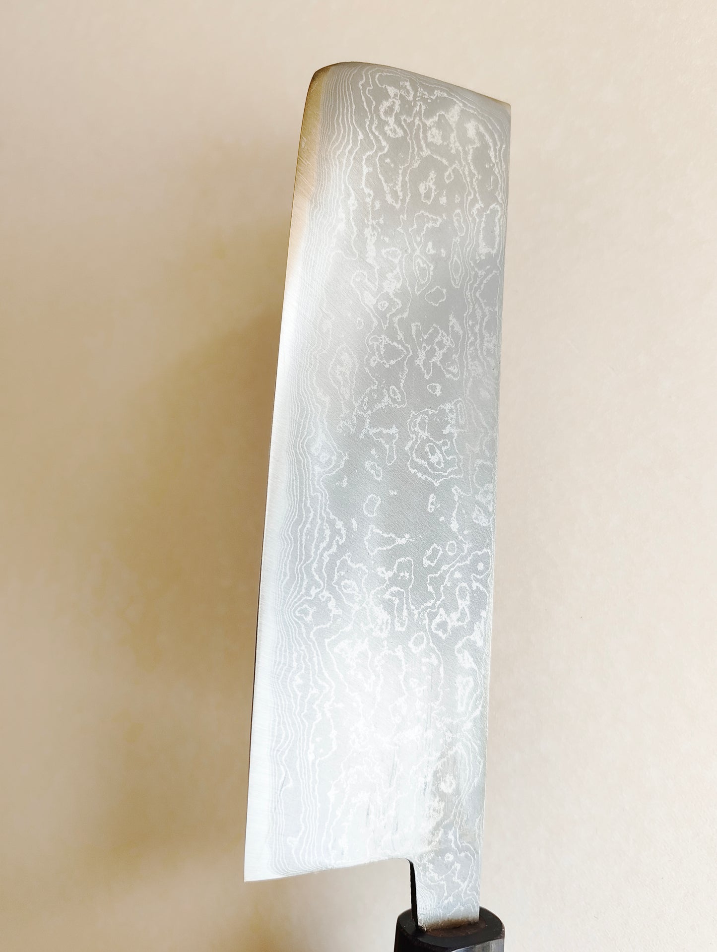 Magnifique couteau de cuisine japonais "Nakiri" 165mm White steel "Shiro kamo"