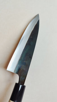 Couteau de cuisine japonais "Funayuki" 165mm White Steel "Kurouchi"