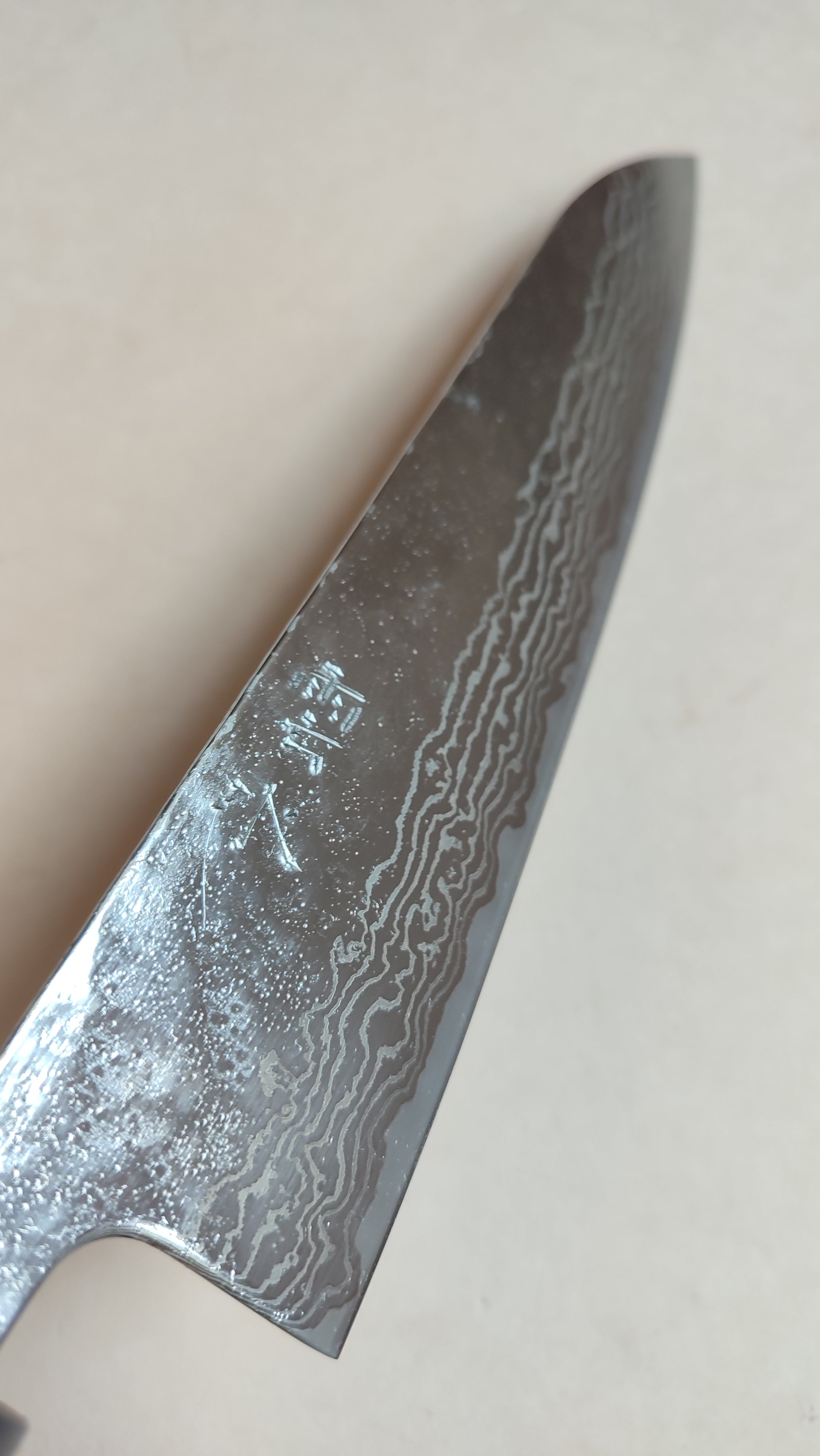 Magnifique couteau de cuisine japonais "Gyuto" 210mm 440C Steel "Maruyoshi"