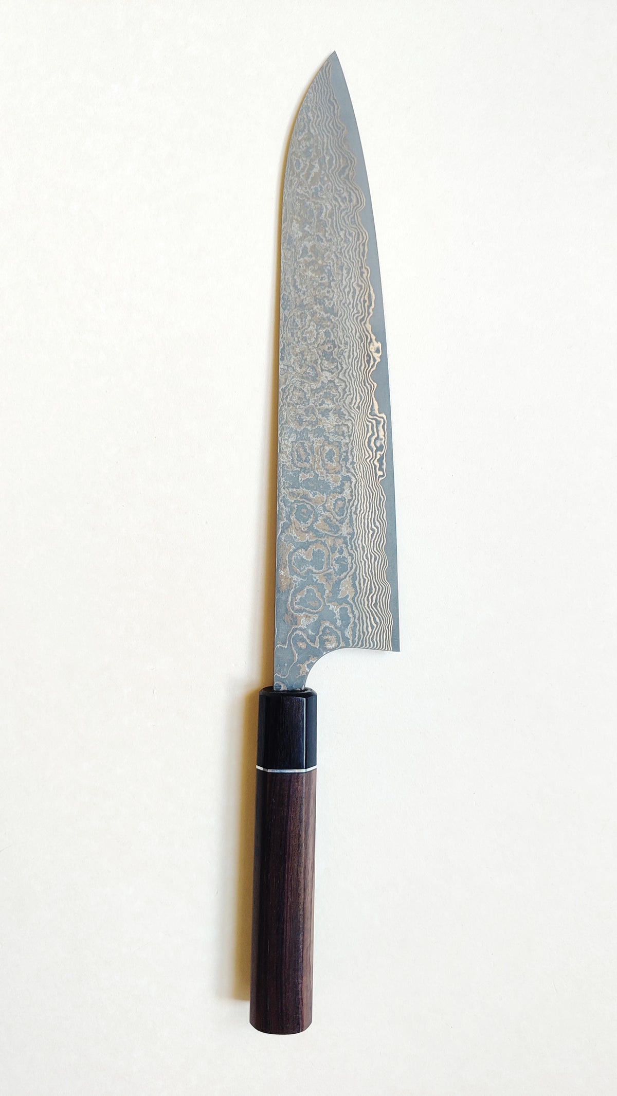 Magnifique couteau de cuisine japonais "Gyuto" 240mm Super Gold 2 Steel "Anryu"