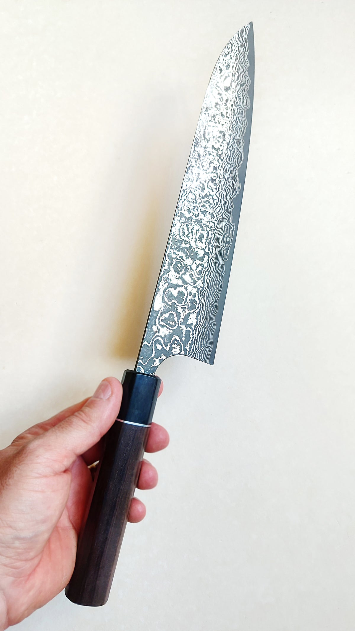 Magnifique couteau de cuisine japonais "Gyuto" 240mm Super Gold 2 Steel "Anryu"
