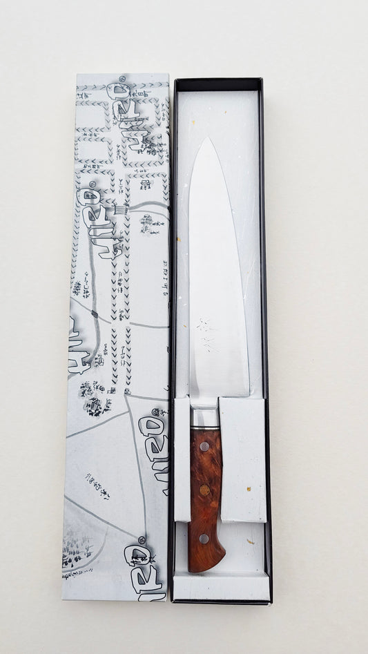 Couteau de cuisine japonais "Gyuto" 210mm Blue Steel "Hiro Masui"