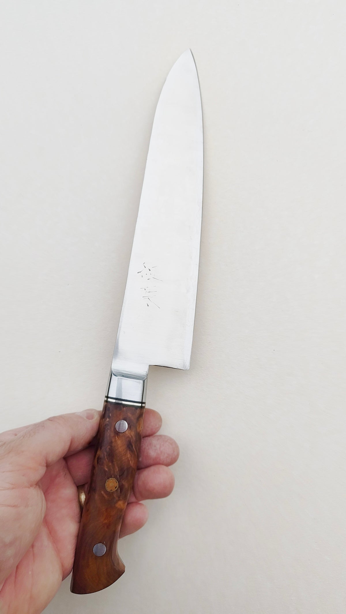 Couteau de cuisine japonais "Gyuto" 210mm Blue Steel "Hiro Masui"