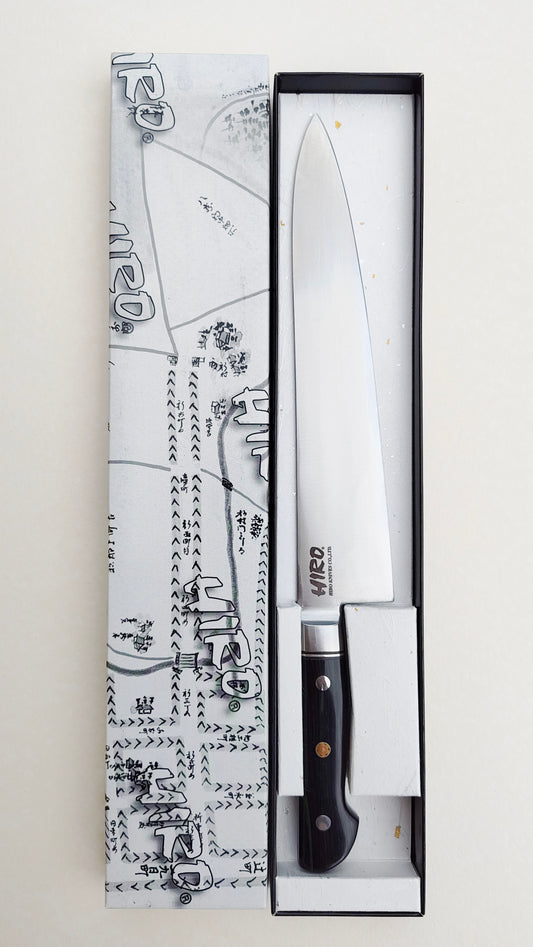Couteau de cuisine japonais "Gyuto" 240mm Blue Steel "Hiro Masui"