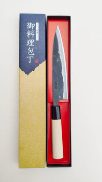 Couteau de cuisine japonais "Koyanagi" 165mm White Steel "Kurouchi"
