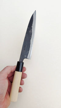 Couteau de cuisine japonais "Koyanagi" 165mm White Steel "Kurouchi"