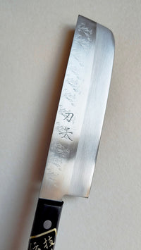 Couteau de cuisine japonais "Nakiri" 165mm Aogami super "Miki Hamono"