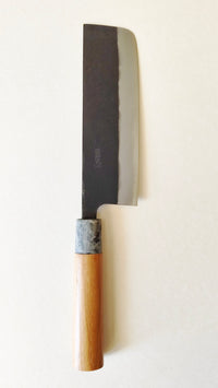 Couteau de cuisine japonais "Nakiri" finition "Kurouchi" 165mm "Nao Yamamoto"
