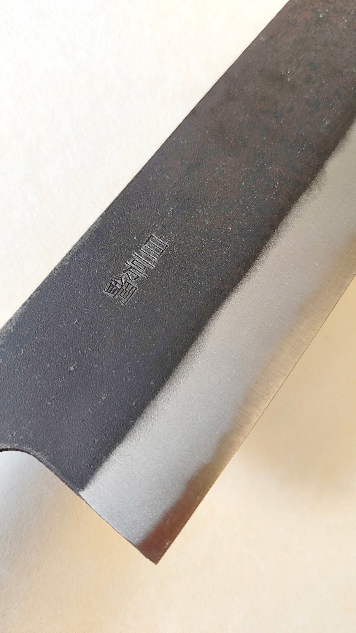 Couteau de cuisine japonais "Nakiri" finition "Kurouchi" 165mm "Nao Yamamoto"