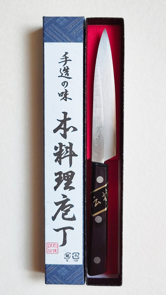 Couteau de cuisine japonais "Petty" 105mm Aogami super "Miki Hamono"