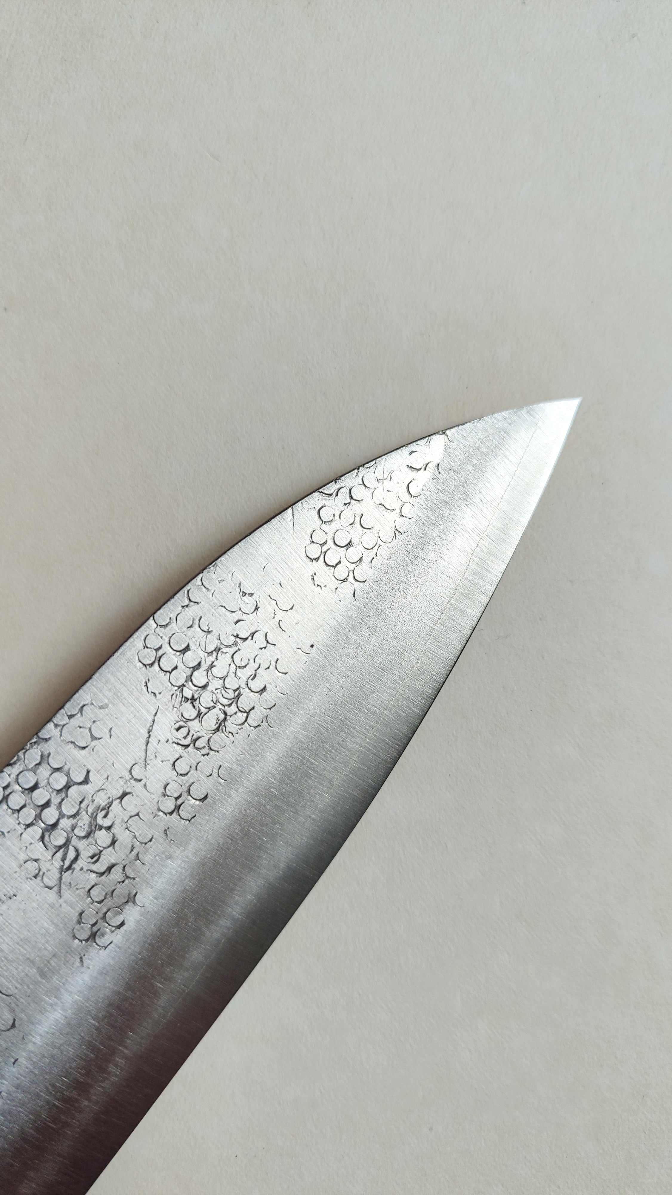 Magnifique couteau de cuisine japonais "Santoku" 165mm acier Ginsan "Okeya"