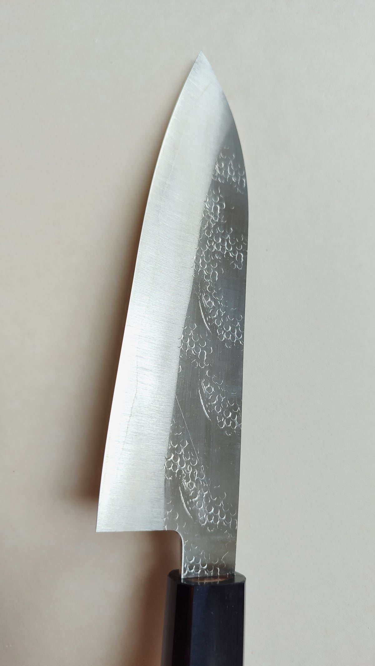 Magnifique couteau de cuisine japonais "Santoku" 165mm acier Ginsan "Okeya"