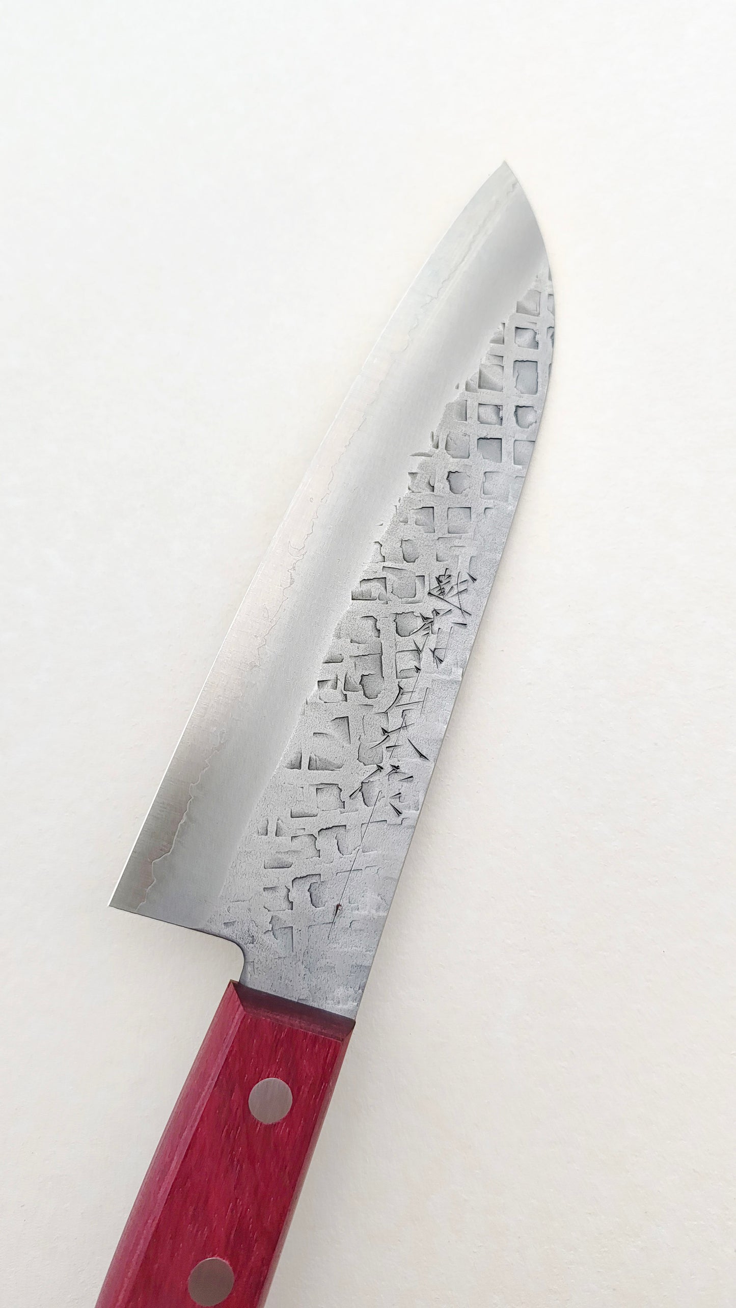 Couteau de cuisine japonais "Santoku" finition "Tsuchime" 165mm "Nao Yamamoto"