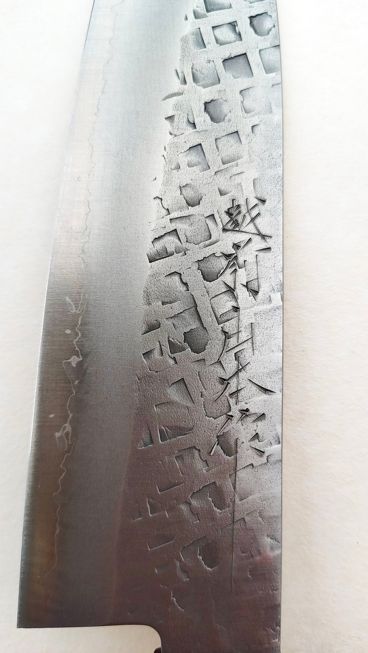 Couteau de cuisine japonais "Santoku" finition "Tsuchime" 165mm "Nao Yamamoto"