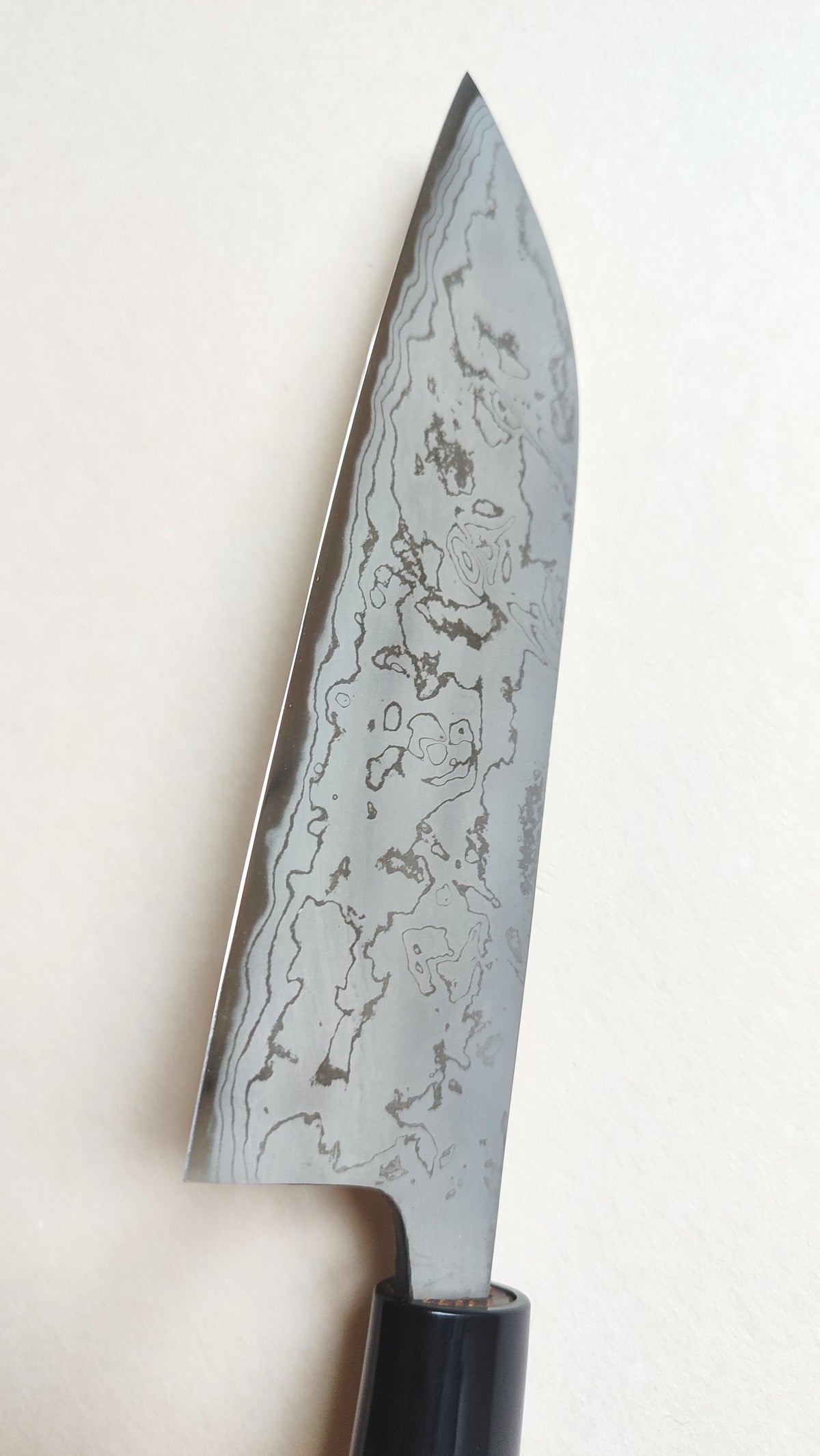 Magnifique couteau de cuisine japonais "Santoku" 170mm Damas "Kunio"