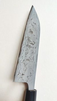 Magnifique couteau de cuisine japonais "Santoku" 170mm Damas "Kunio"