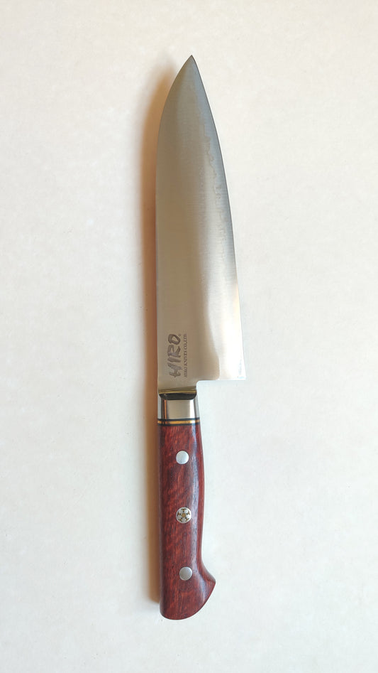 Couteau de cuisine japonais "Santoku" 180mm Blue Steel "Hiro Masui"
