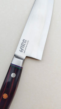 Couteau de cuisine japonais "Santoku" 180mm Blue Steel "Hiro Masui"
