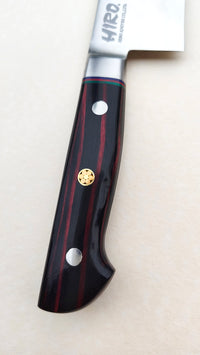 Couteau de cuisine japonais "Santoku" 180mm Blue Steel "Hiro Masui"
