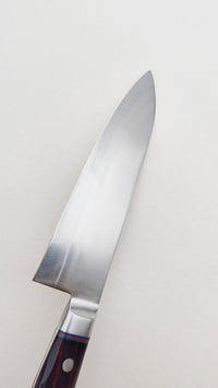 Couteau de cuisine japonais "Santoku" 180mm Blue Steel "Hiro Masui"