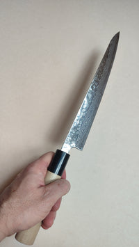 Magnifique couteau de cuisine japonais "Sujihiki" 240mm 410C Steel "Maruyoshi"