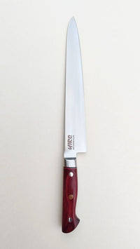 Couteau de cuisine japonais "Sujihiki" 240mm Blue Steel "Hiro Masui"