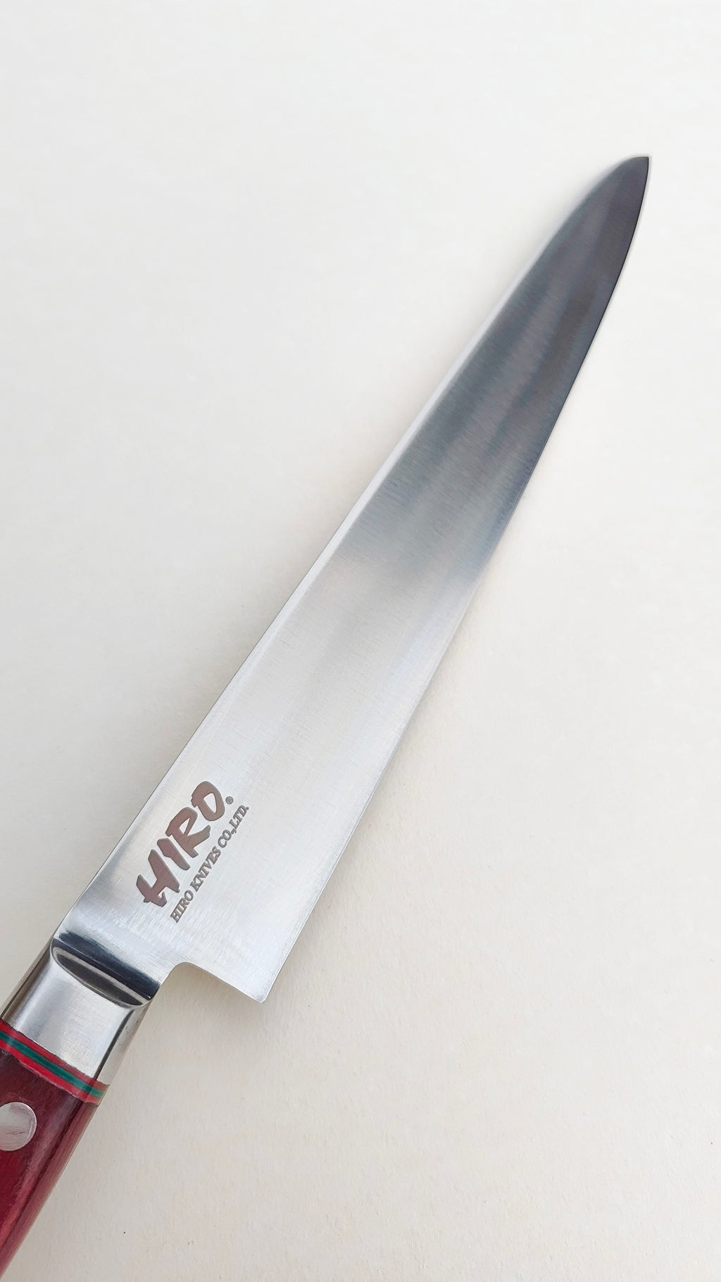 Couteau de cuisine japonais "Sujihiki" 240mm Blue Steel "Hiro Masui"