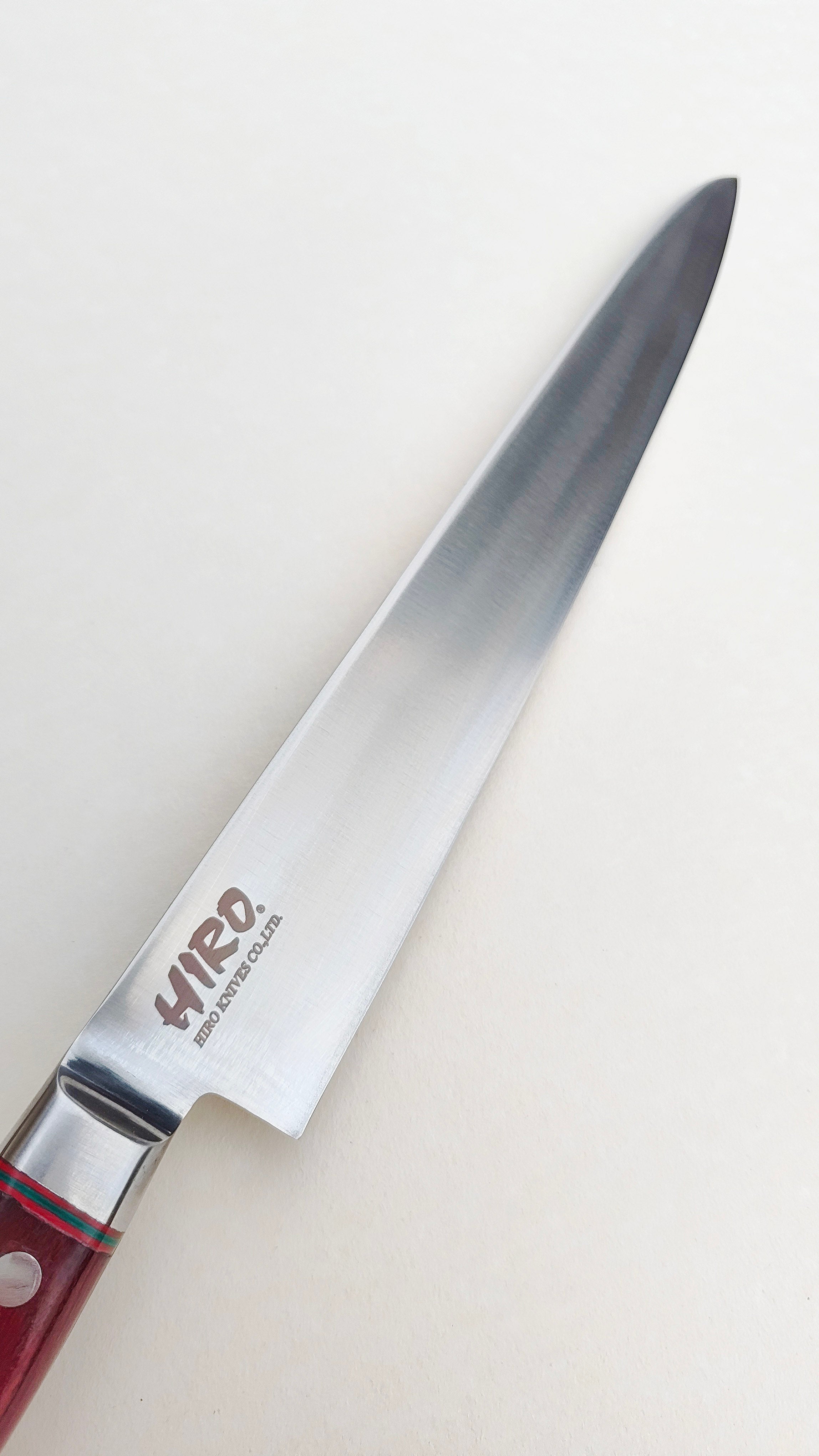 Couteau de cuisine japonais "Sujihiki" 240mm Blue Steel "Hiro Masui"