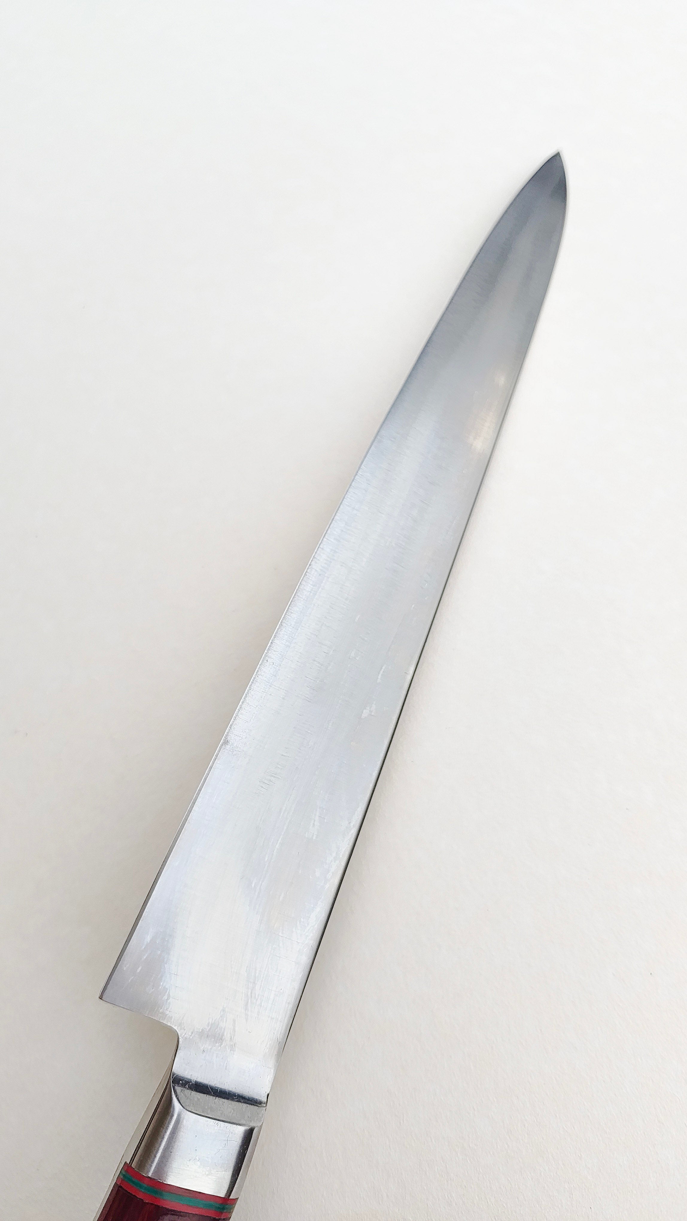 Couteau de cuisine japonais "Sujihiki" 240mm Blue Steel "Hiro Masui"