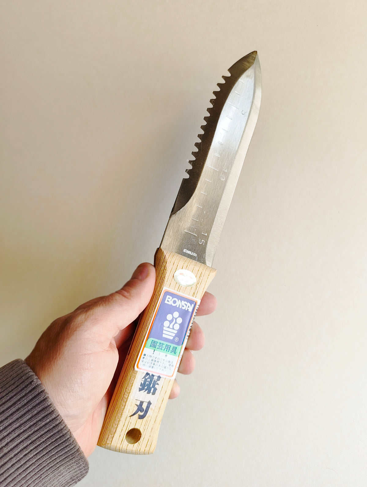 Couteau de jardinage japonais "Hori hori" INOX